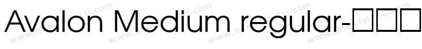 Avalon Medium regular字体转换